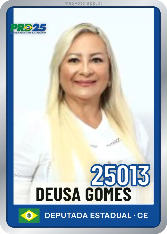 Carta de Deusa Gomes, número 25013, PRD