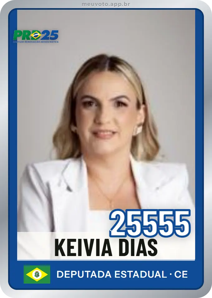 Carta de Keivia Dias, número 25555, PRD