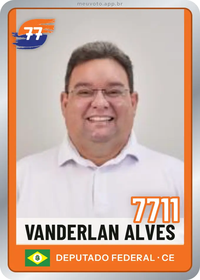 Carta de Vanderlan Alves, número 7711, Solidariedade
