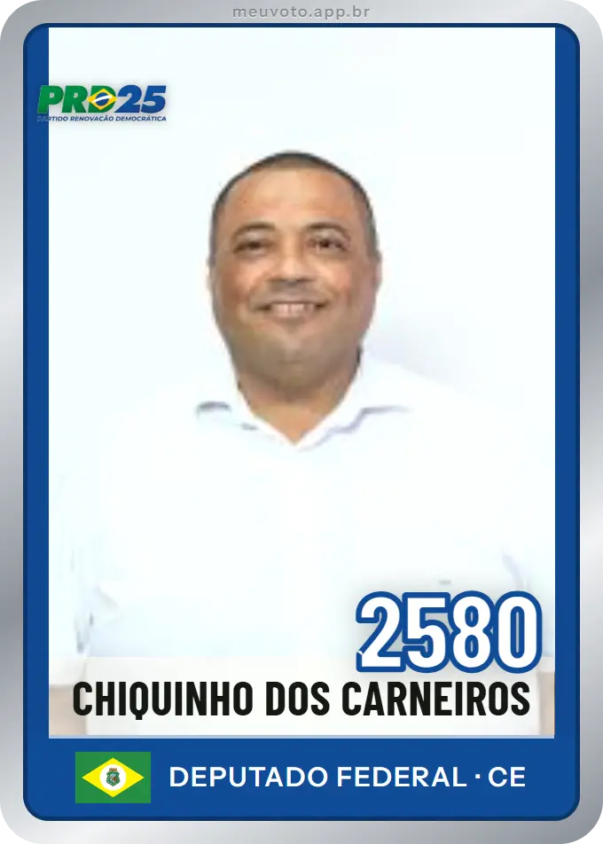 Carta de Chiquinho dos Carneiros, número 2580, PRD