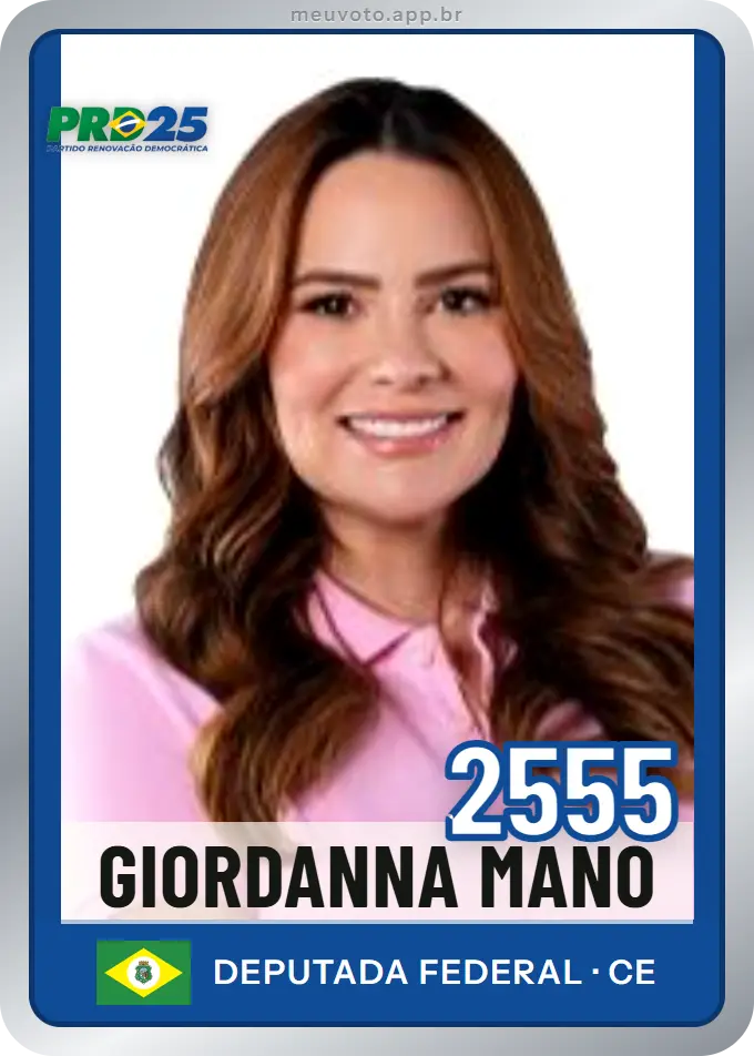 Carta de Giordanna Mano, número 2555, PRD