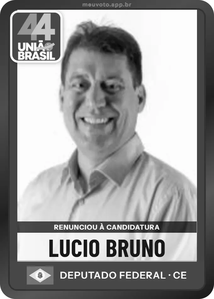 Carta de Lucio Bruno, União. Renunciou à candidatura e não vai à urna.