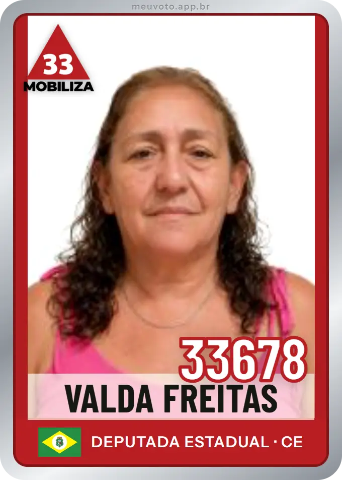 Carta de Valda Freitas, número 33678, Mobiliza