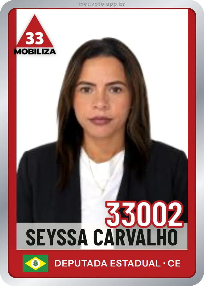 Carta de Seyssa Carvalho, número 33002, Mobiliza