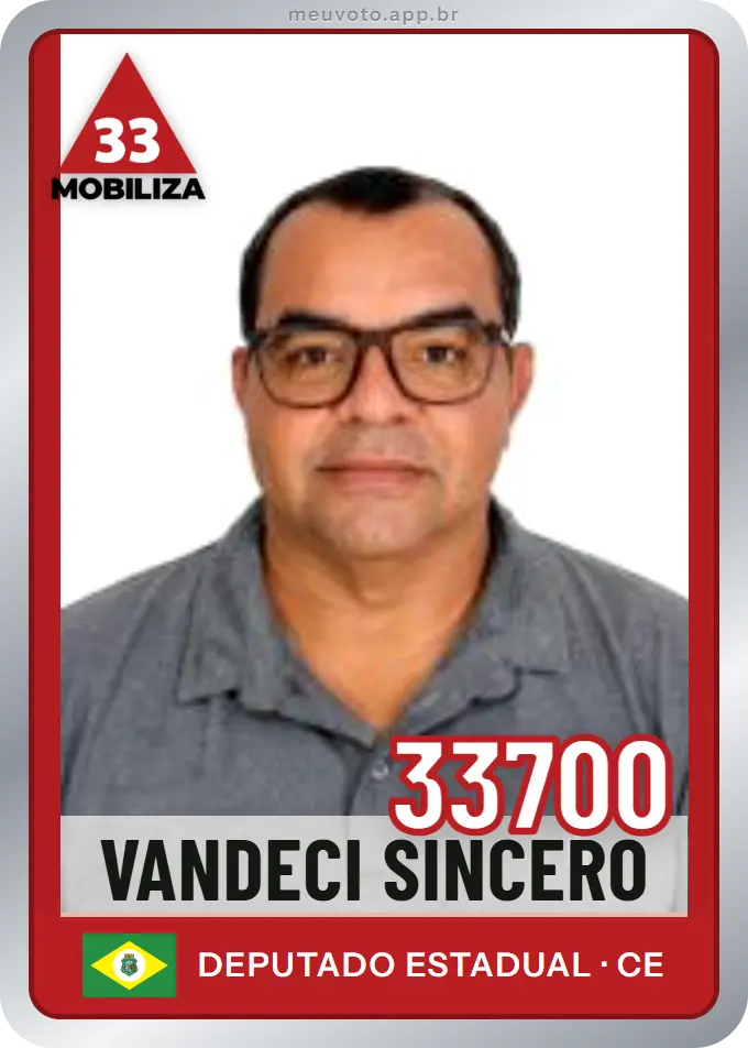 Carta de Vandeci Sincero, número 33700, Mobiliza