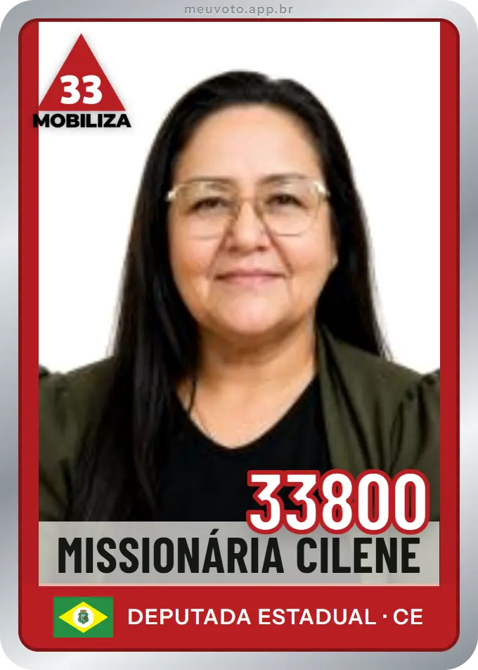 Carta de Missionária Cilene, número 33800, Mobiliza