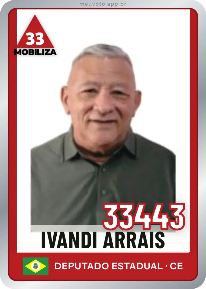 Carta de Ivandi Arrais, número 33443, Mobiliza