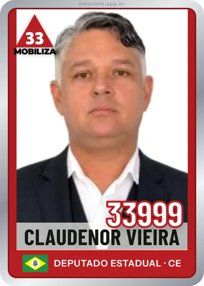 Carta de Claudenor Vieira, número 33999, Mobiliza