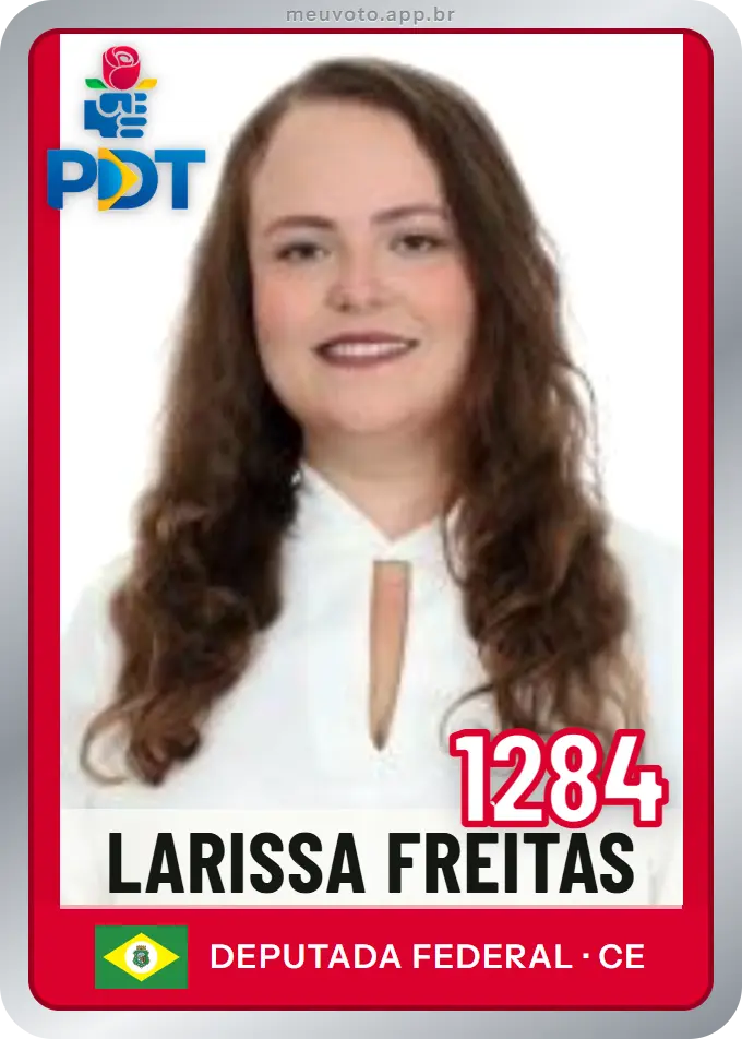 Carta de Larissa Freitas, número 1284, PDT