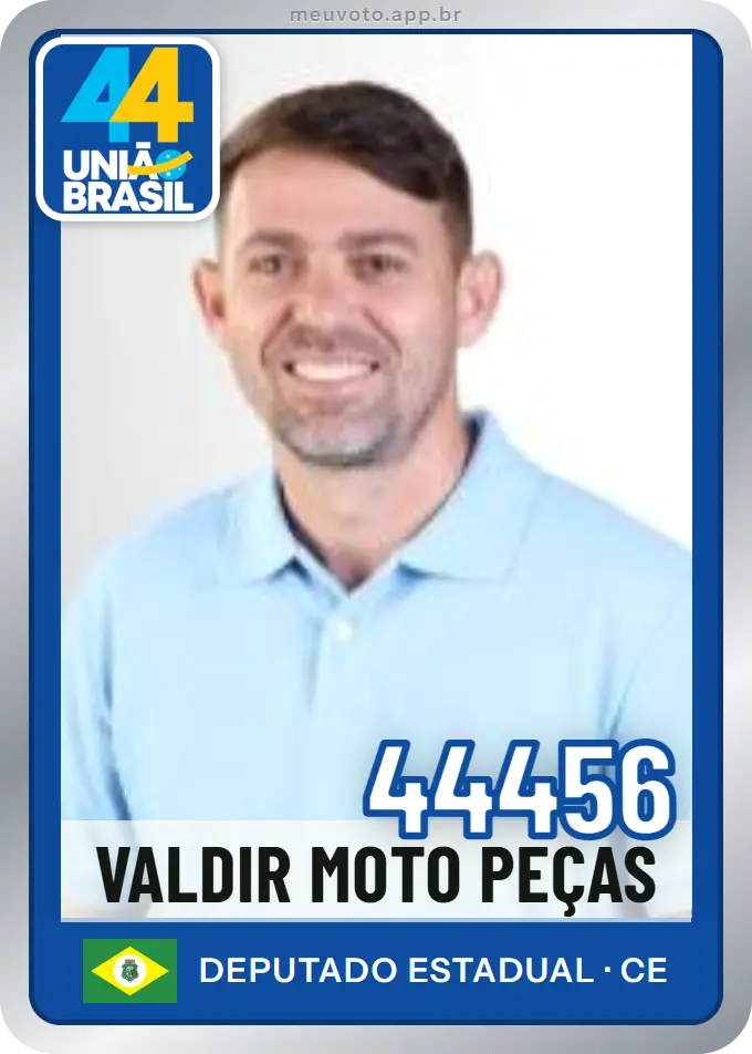 Carta de Valdir Moto Peças, número 44456, União