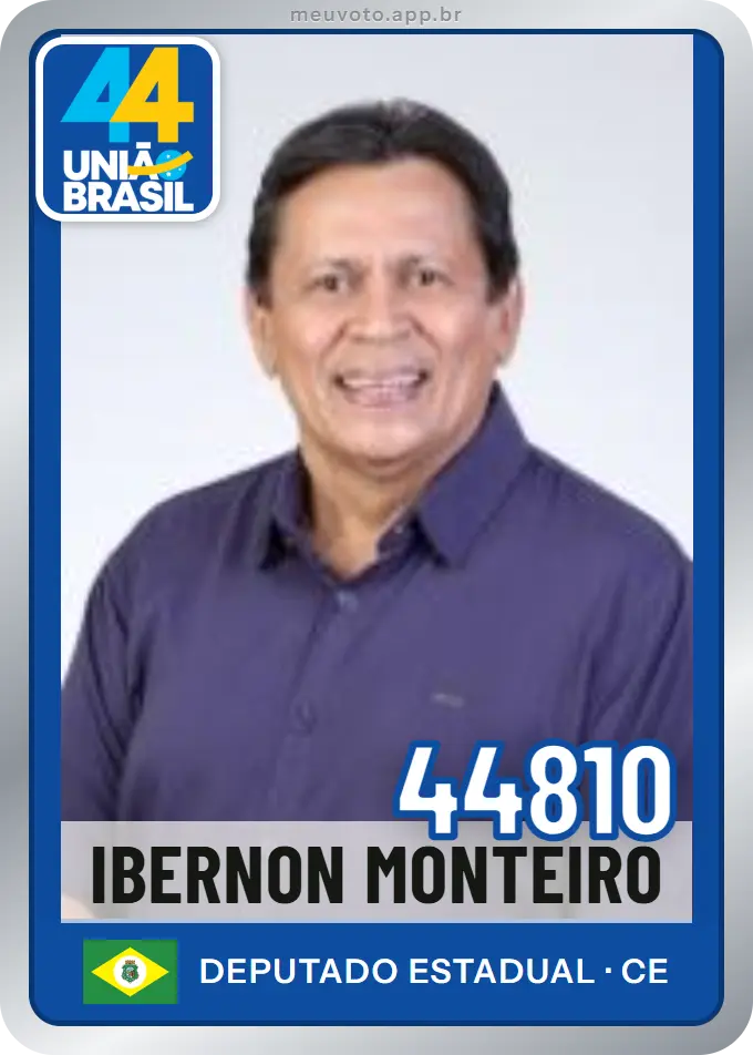 Carta de Ibernon Monteiro, número 44810, União