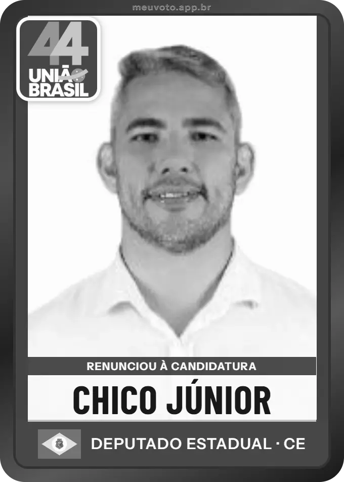 Carta de Chico Júnior, União. Renunciou à candidatura e não vai à urna.