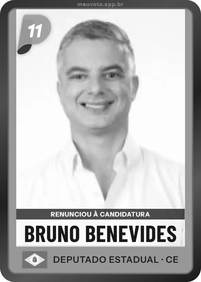 Carta de Bruno Benevides, PP. Renunciou à candidatura e não vai à urna.