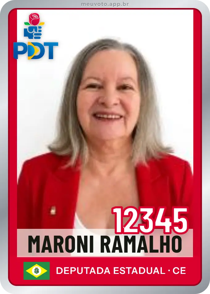 Carta de Maroni Ramalho, número 12345, PDT