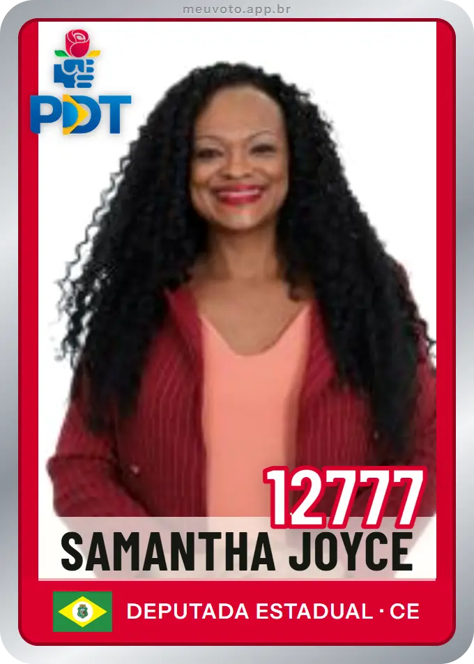 Carta de Samantha Joyce, número 12777, PDT
