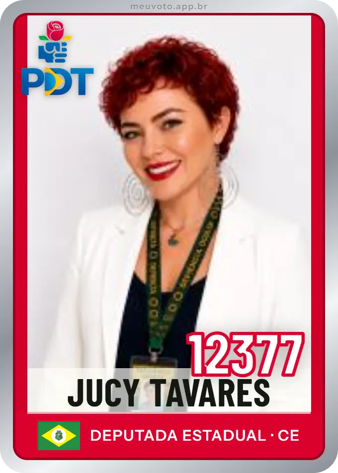 Carta de Jucy Tavares, número 12377, PDT