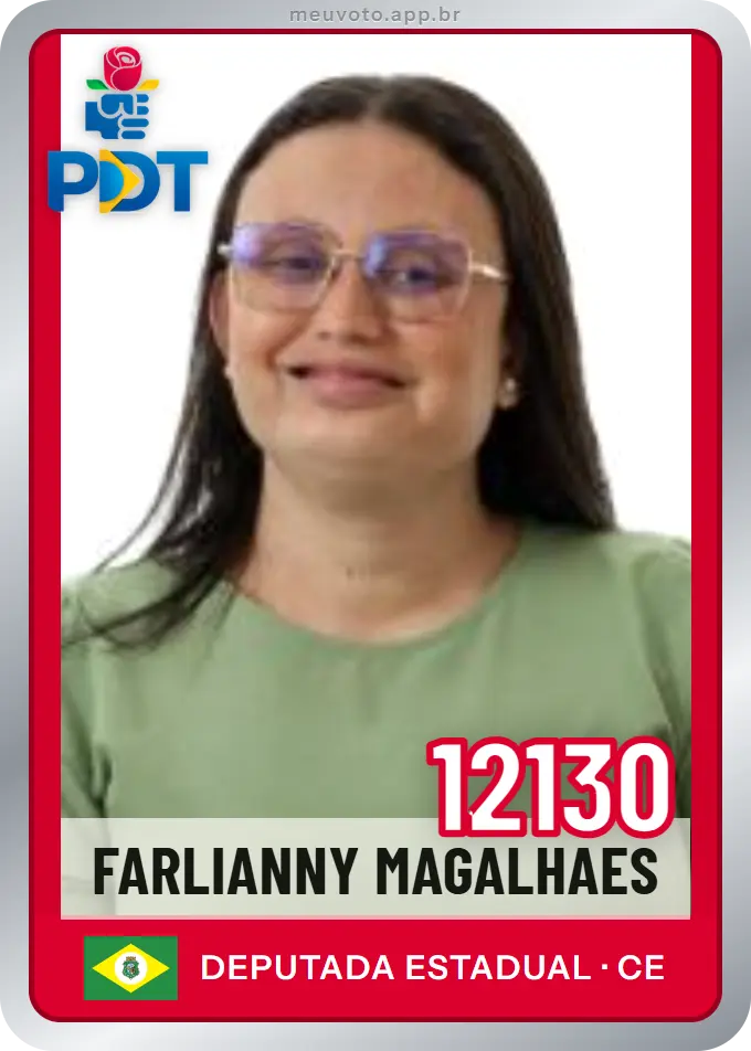 Carta de Farlianny Magalhaes, número 12130, PDT