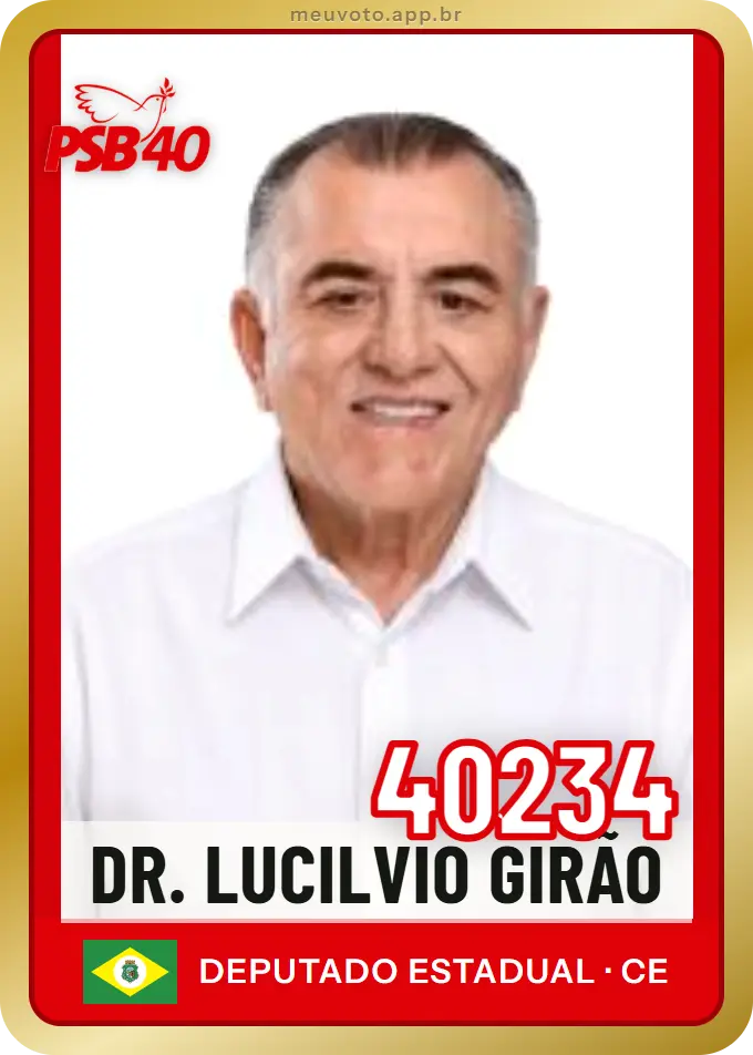 Carta de Dr. Lucilvio Girão, número 40234, PSB