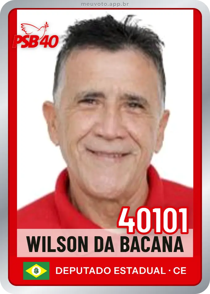 Carta de Wilson da Bacana, número 40101, PSB
