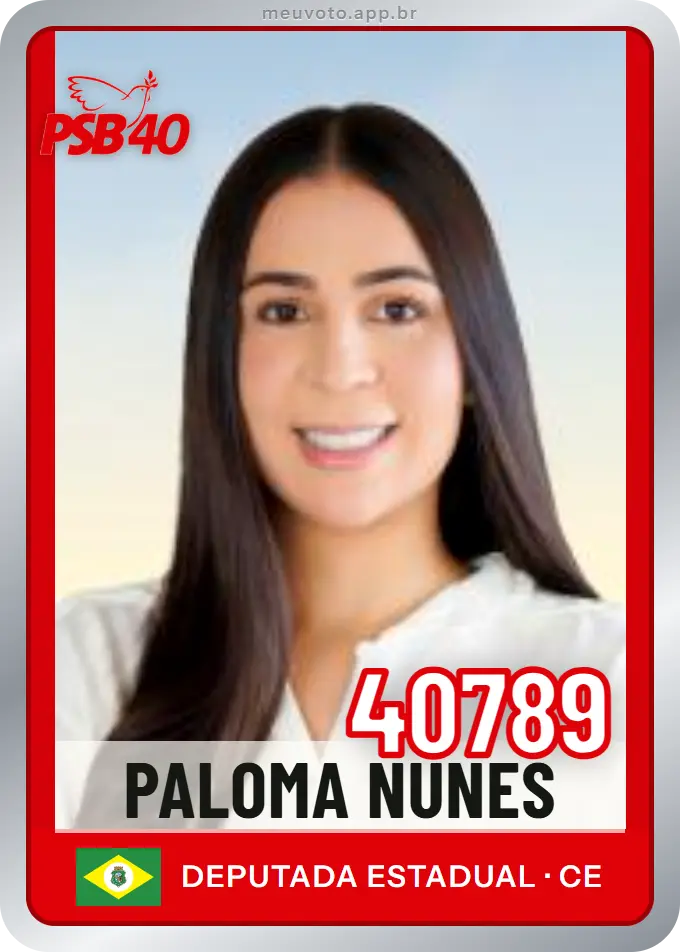 Carta de Paloma Nunes, número 40789, PSB