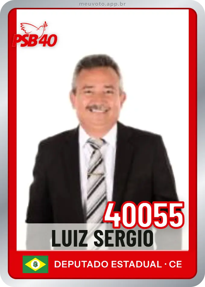Carta de Luiz Sergio, número 40055, PSB