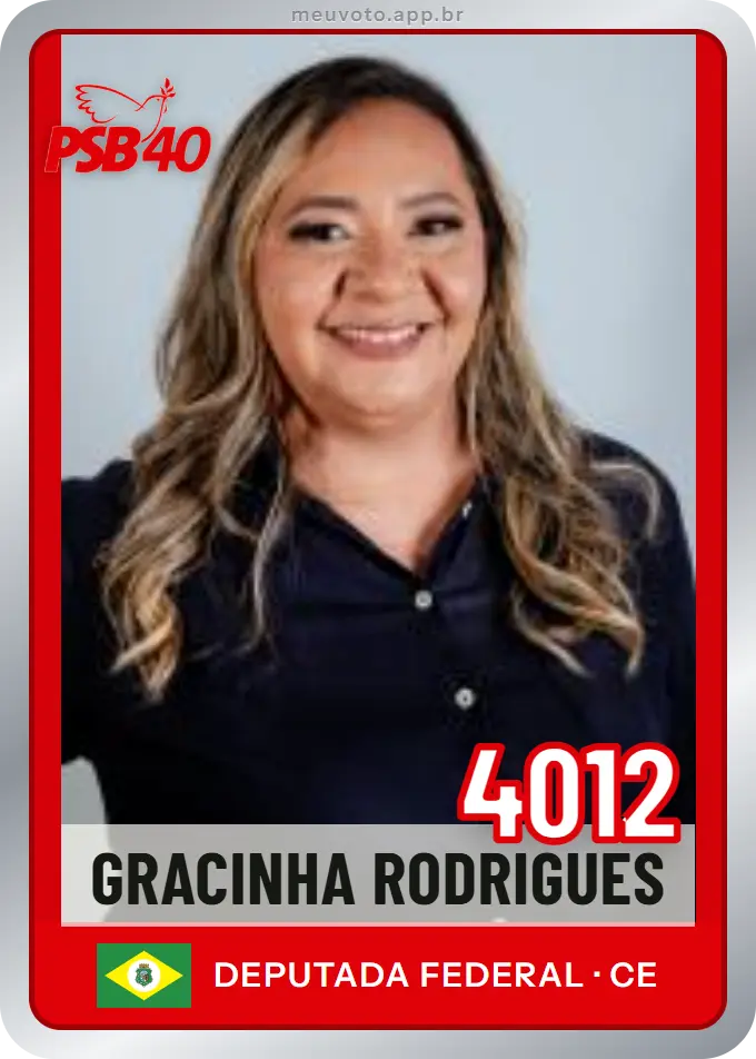 Carta de Gracinha Rodrigues, número 4012, PSB