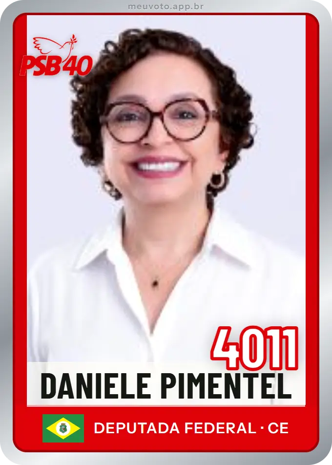 Carta de Daniele Pimentel, número 4011, PSB