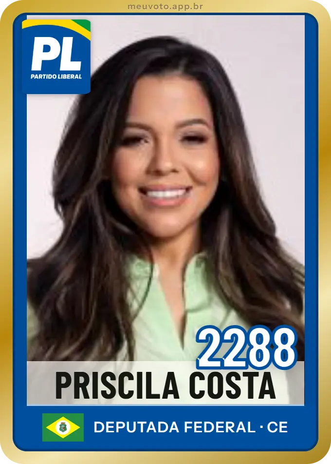 Carta de Priscila Costa, número 2288, PL