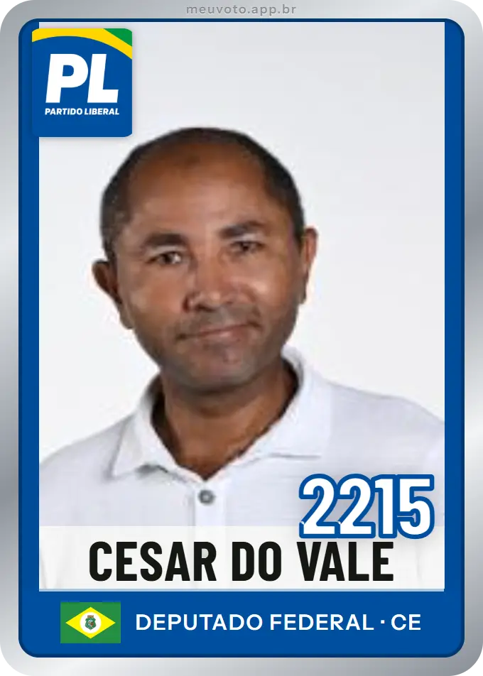 Carta de Cesar do Vale, número 2215, PL