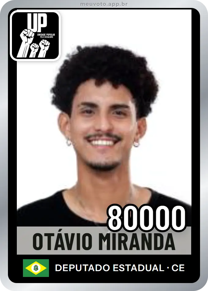 Carta de Otávio Miranda, número 80000, UP