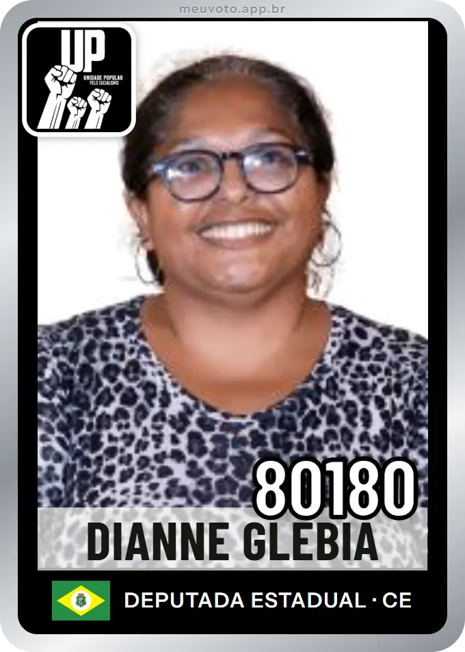 Carta de Dianne Glebia, número 80180, UP