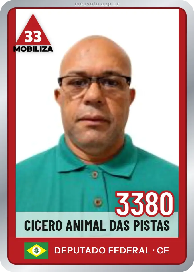 Carta de Cicero Animal das Pistas, número 3380, Mobiliza
