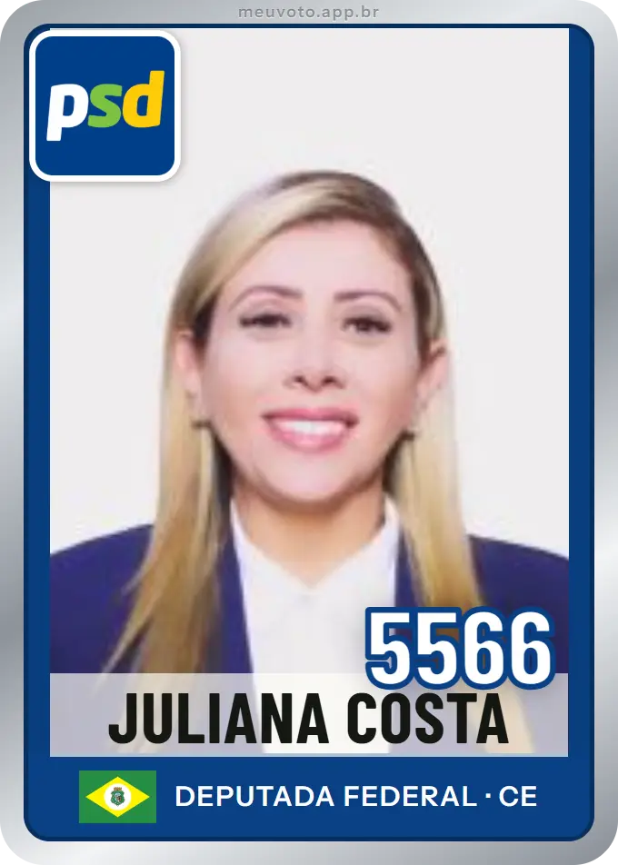 Carta de Juliana Costa, número 5566, PSD