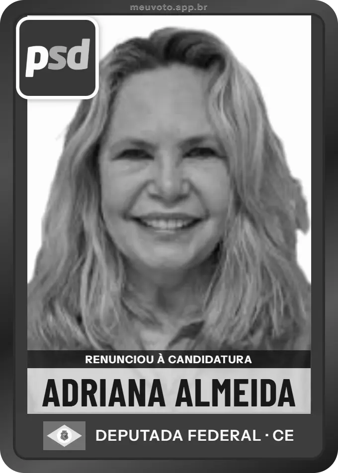 Carta de Adriana Almeida, PSD. Renunciou à candidatura e não vai à urna.