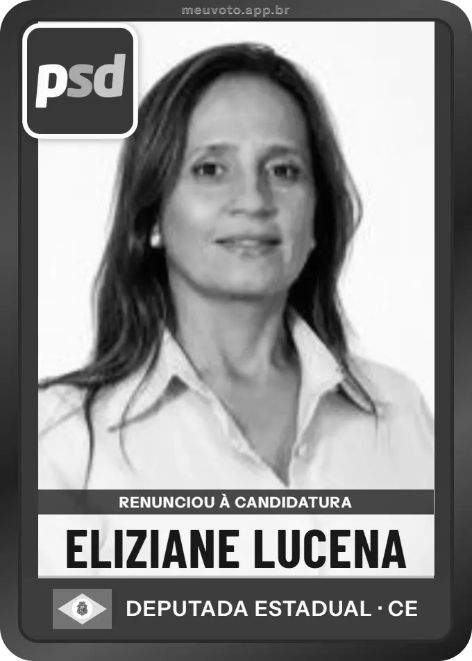 Carta de Eliziane Lucena, PSD. Renunciou à candidatura e não vai à urna.