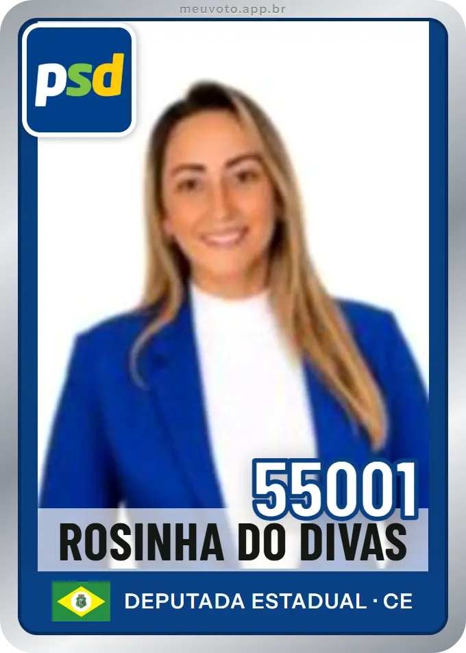 Carta de Rosinha do Divas, número 55001, PSD