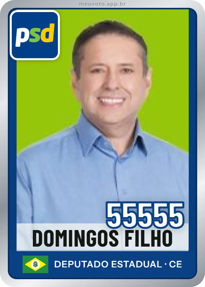 Carta de Domingos Filho, número 55555, PSD