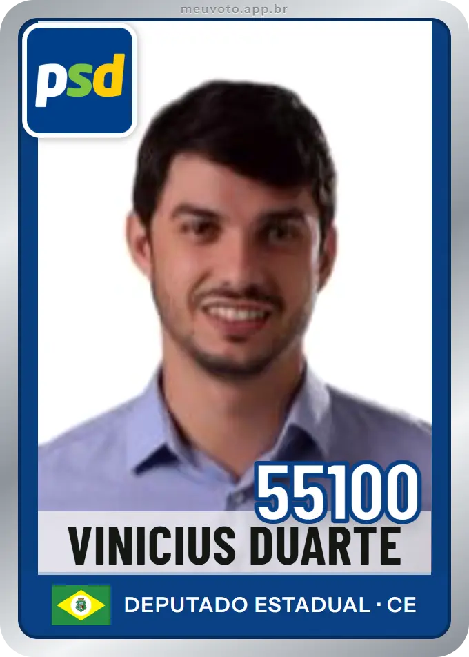 Carta de Vinicius Duarte, número 55100, PSD