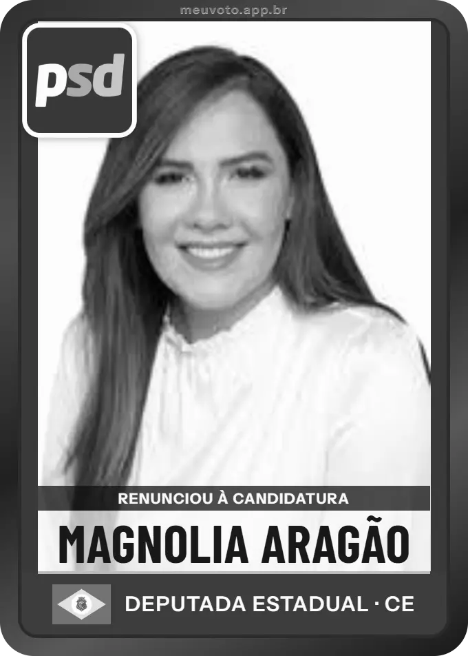 Carta de Magnolia Aragão, PSD. Renunciou à candidatura e não vai à urna.