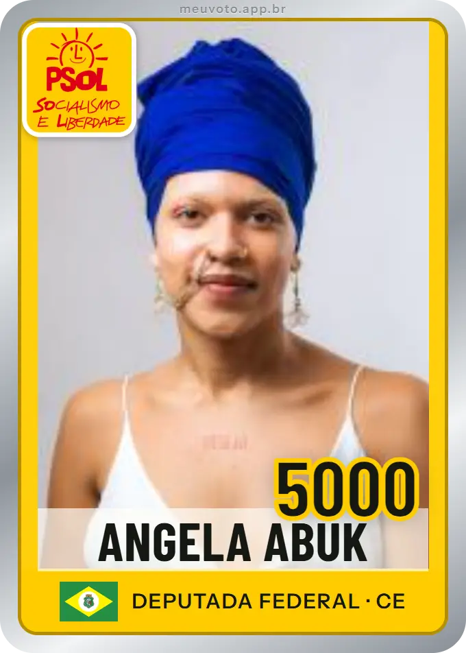 Carta de Angela Abuk, número 5000, PSOL