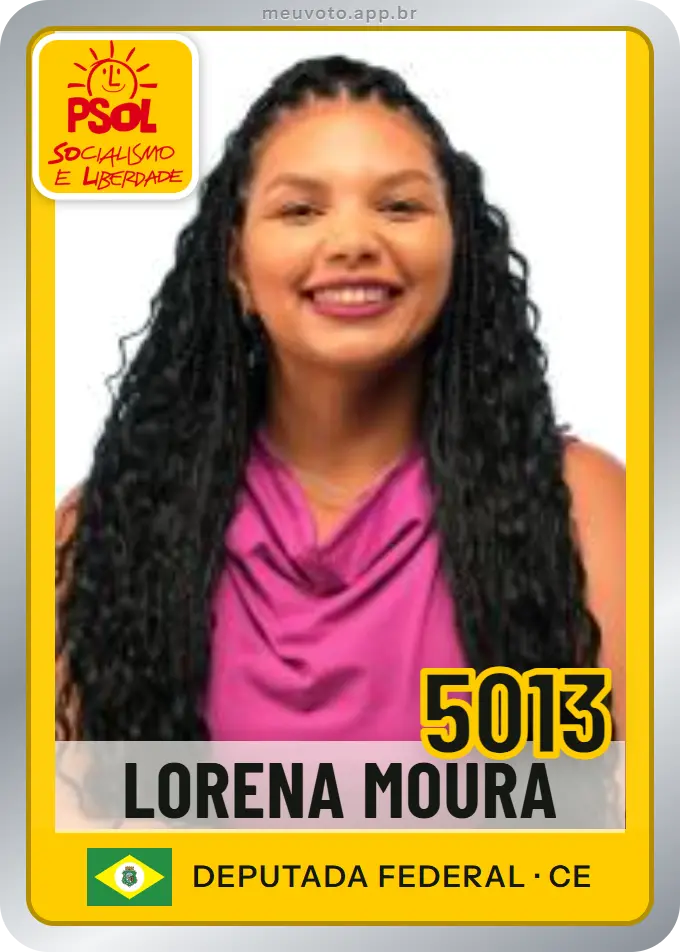 Carta de Lorena Moura, número 5013, PSOL