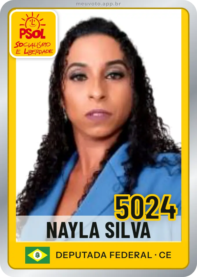 Carta de Nayla Silva, número 5024, PSOL
