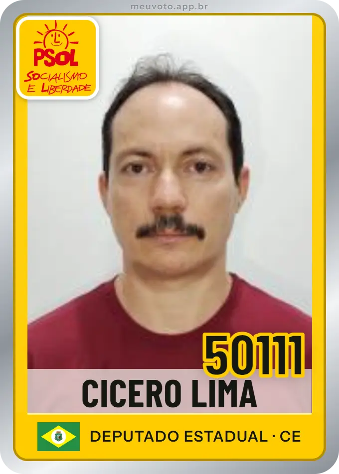 Carta de Cicero Lima, número 50111, PSOL