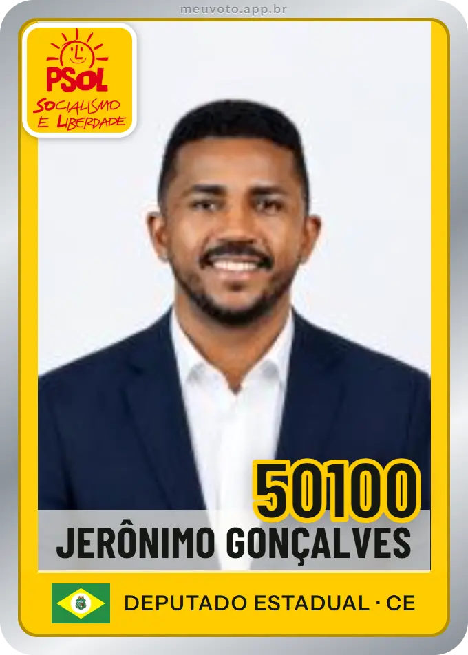 Carta de Jerônimo Gonçalves, número 50100, PSOL