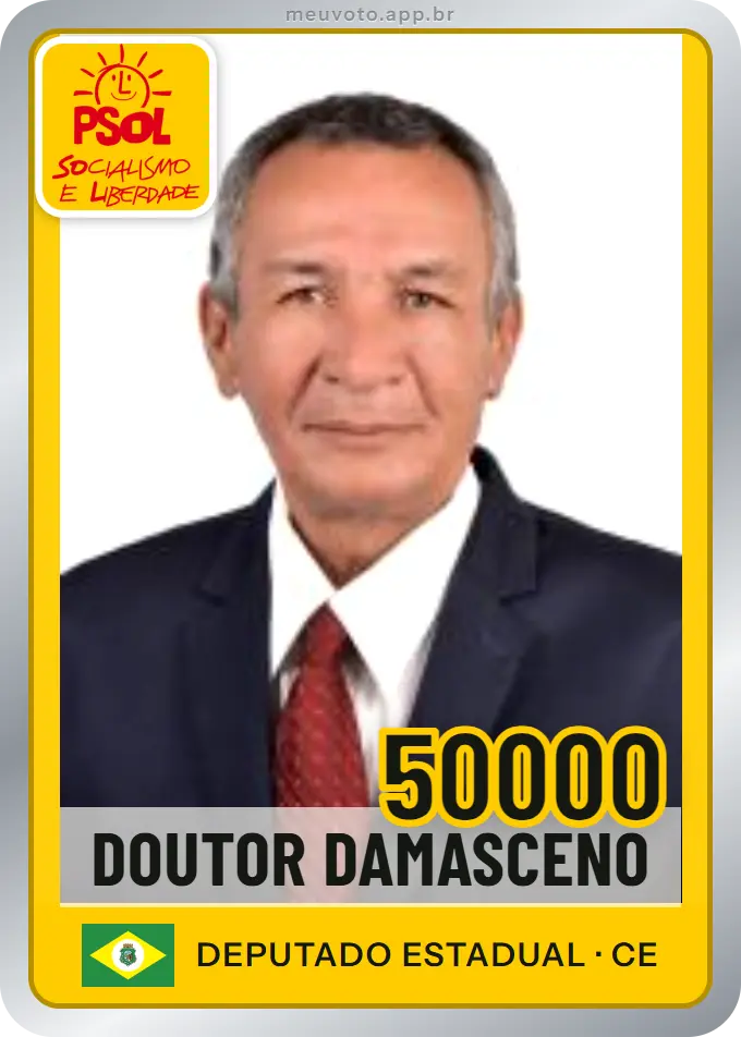 Carta de Doutor Damasceno, número 50000, PSOL