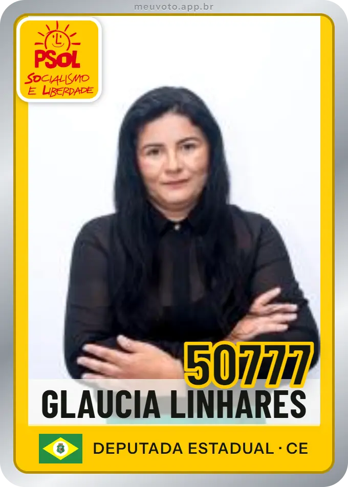 Carta de Glaucia Linhares, número 50777, PSOL
