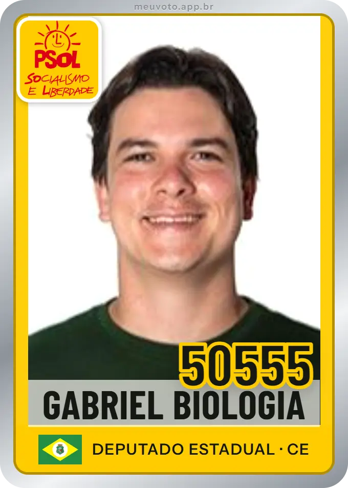 Carta de Gabriel Biologia, número 50555, PSOL
