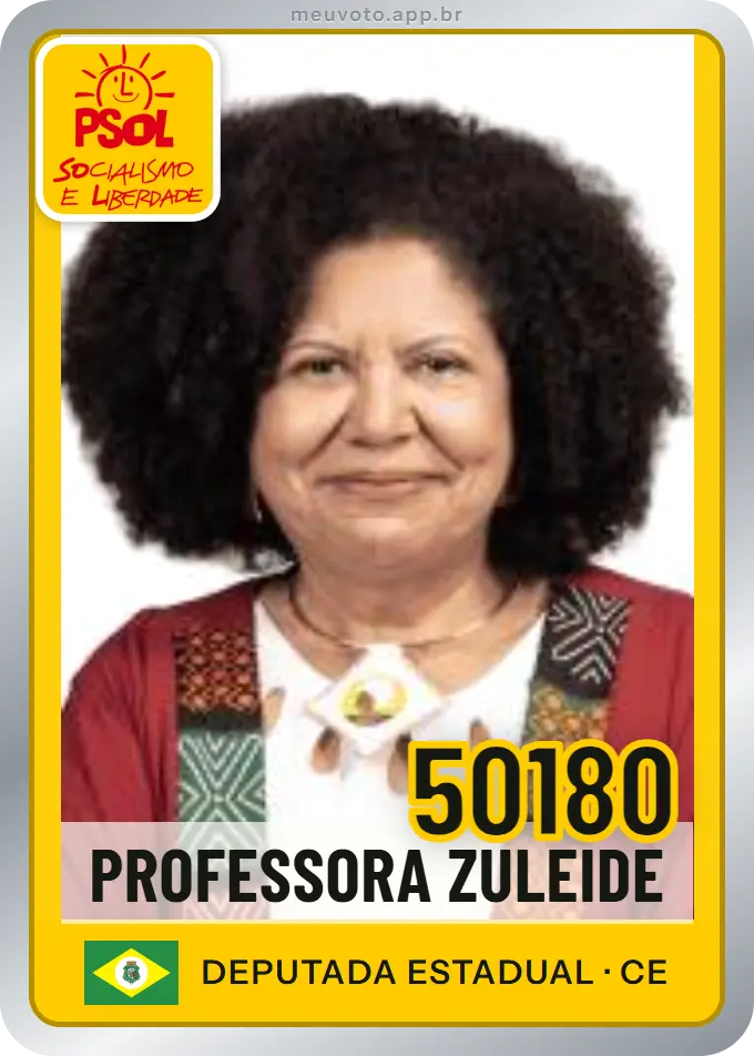Carta de Professora Zuleide, número 50180, PSOL