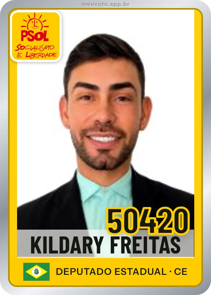 Carta de Kildary Freitas, número 50420, PSOL