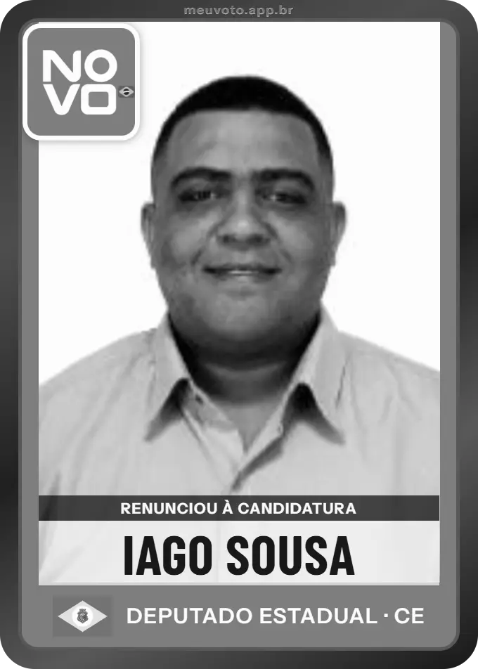Carta de Iago Sousa, Novo. Renunciou à candidatura e não vai à urna.
